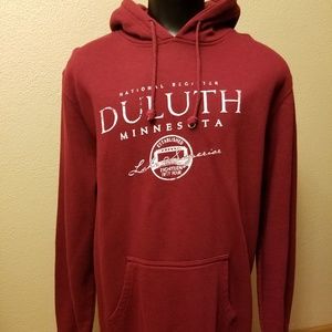 Storm Fleece Duluth MN Distressed Red Hoodie